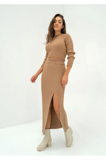 Kirry - Camel brown knitted... 2