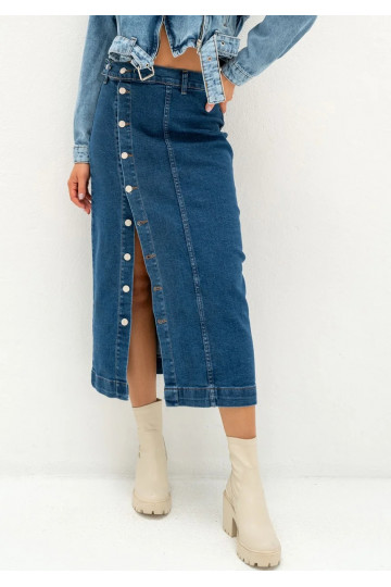 Carri - Navy blue denim...