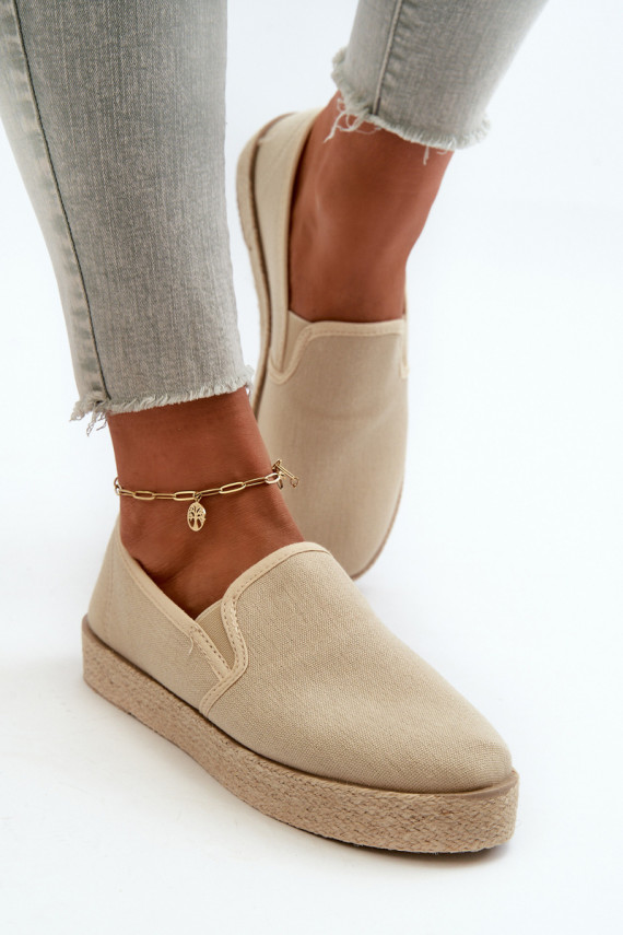 Espadrilles with platform beige Naloenma