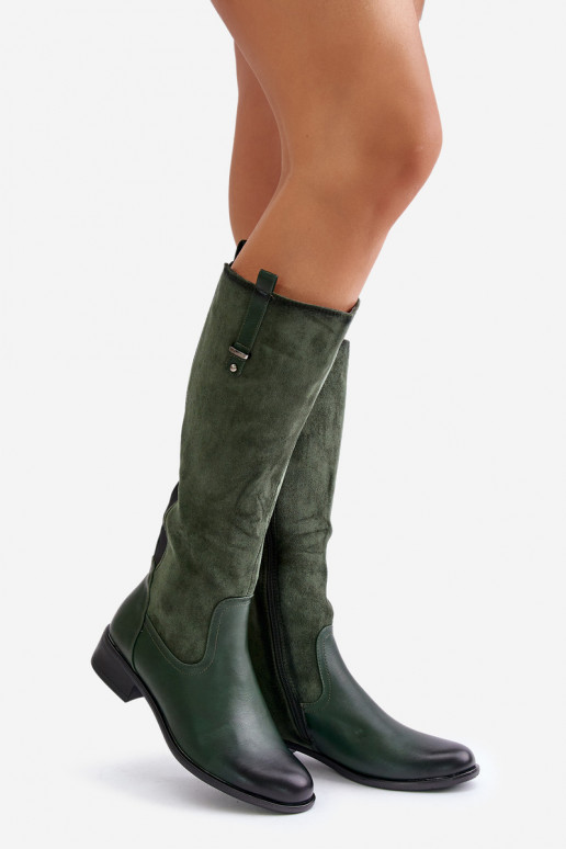 Women's Insulated Knee High Boots With Zipper Green Ivasira Women's Insulated Knee High Boots With Zipper Green Ivasira