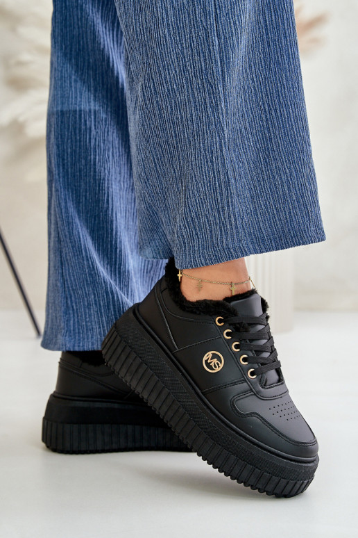 Sneakers Women's Sport Shoes Insulated On Massive Sole Black Verissha Sneakers Women's Sport Shoes Insulated On Massive Sole Black Verissha