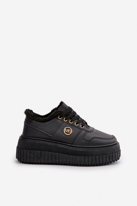 Sneakers Women's Sport Shoes Insulated On Massive Sole Black Verissha