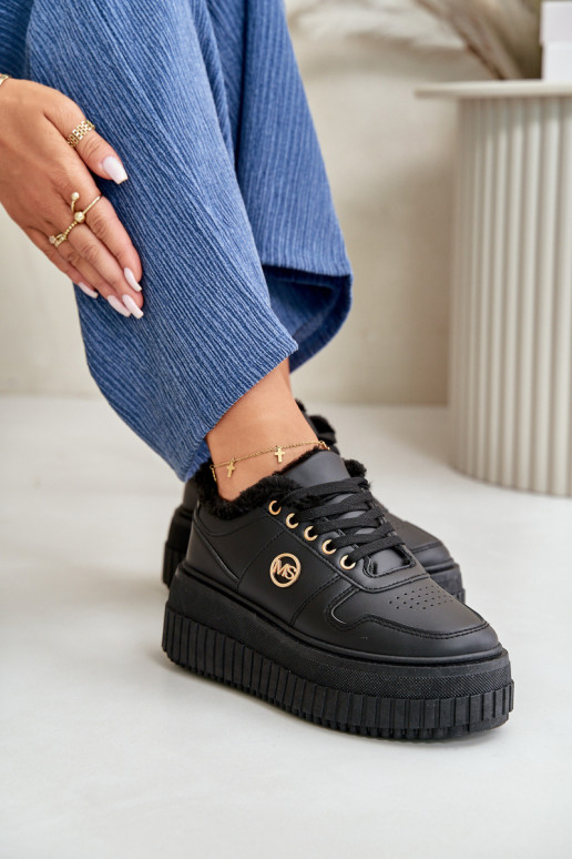 Sneakers Women's Sport Shoes Insulated On Massive Sole Black Verissha Sneakers Women's Sport Shoes Insulated On Massive Sole Black Verissha