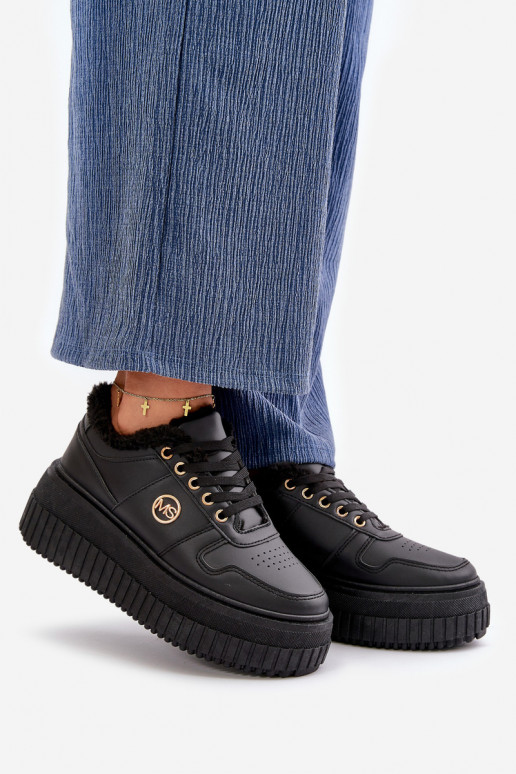 Sneakers Women's Sport Shoes Insulated On Massive Sole Black Verissha Sneakers Women's Sport Shoes Insulated On Massive Sole Black Verissha