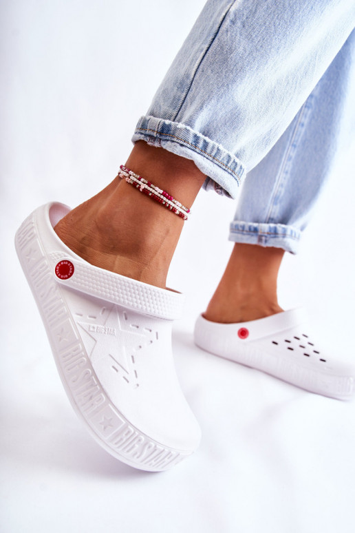 Lightweight slippers Big Star white