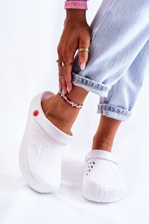 Women's Light Slippers Kroks Big Star II275003 White Women's Light Slippers Kroks Big Star II275003 White