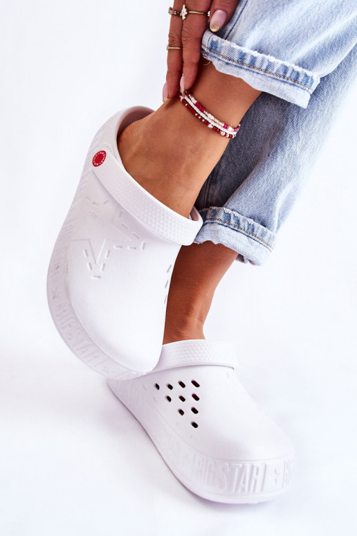 Women's Light Slippers Kroks Big Star II275003 White Women's Light Slippers Kroks Big Star II275003 White