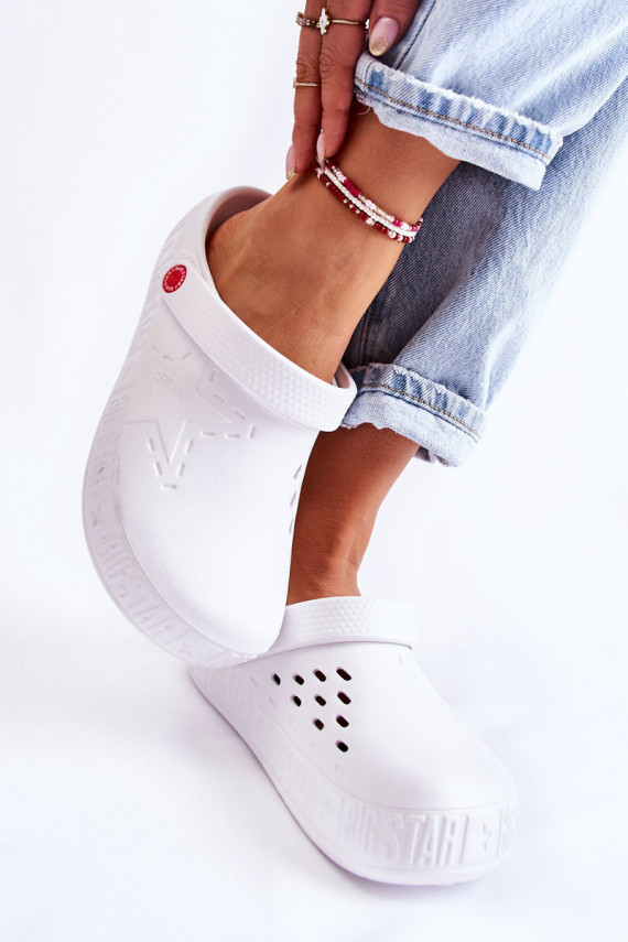 Lightweight slippers Big Star white