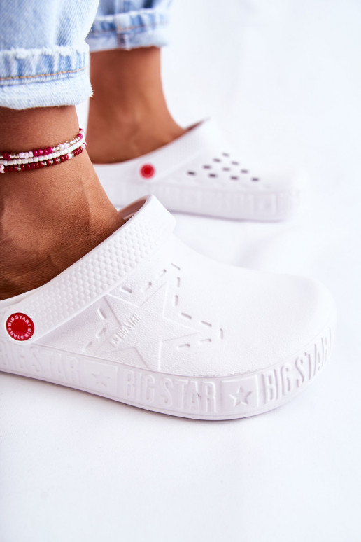 Lightweight slippers Big Star white