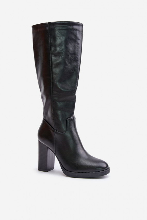 Knee-high boots, black Riamaya