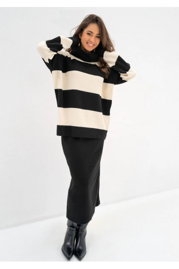 Mishy - Black midi skirt 2