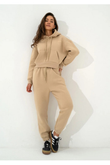 Calm - Short beige hoodie... 2