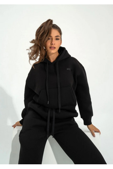 Calm - Short black hoodie...