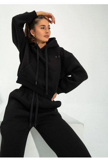 Calm - Short black hoodie... 2