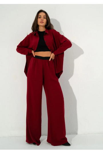 Mori - Loose claret shirt 2