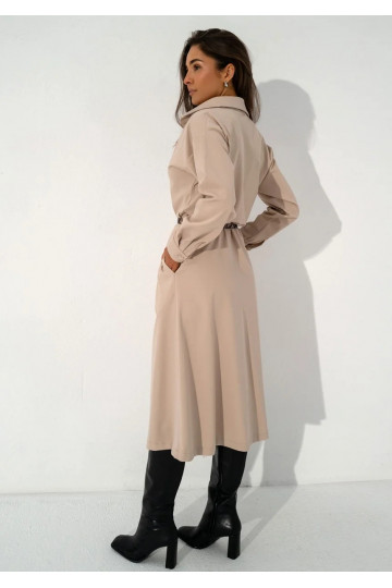 Madeline - Beige midi dress