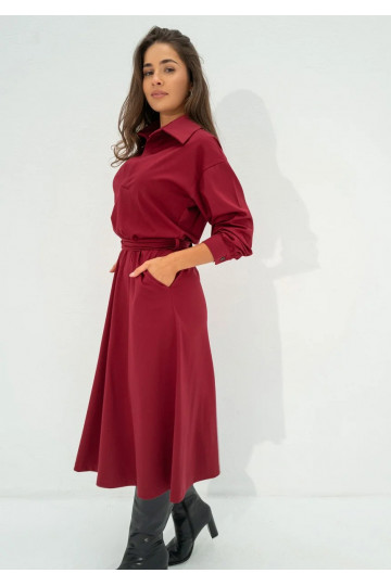 Madeline - Claret midi dress 2