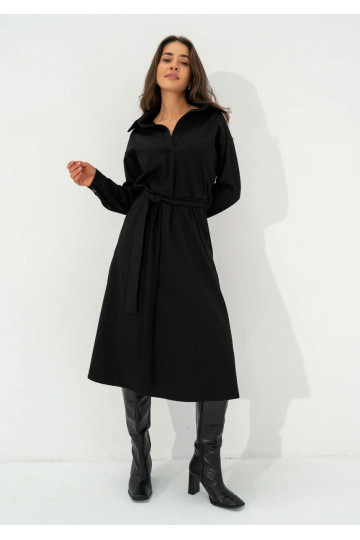 Madeline - Black midi dress 2