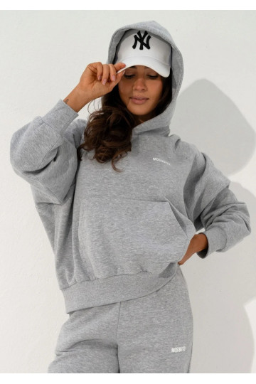 Levi - Melange grey hoodie
