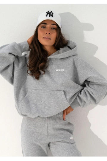 Levi - Melange grey hoodie 2