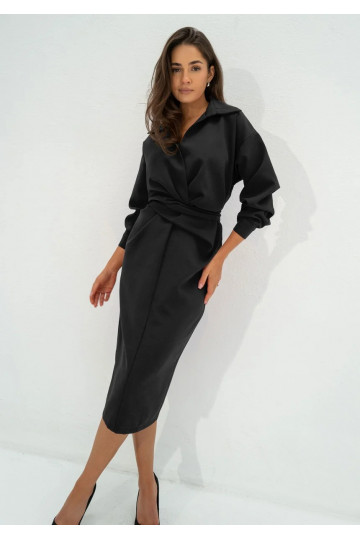 Eloise - Black midi dress