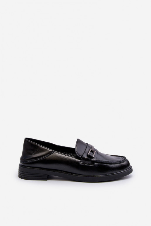 Women's Black Leather Loafers Nurea Women's Black Leather Loafers Nurea