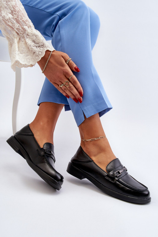 Women's loafers in black Nurea
