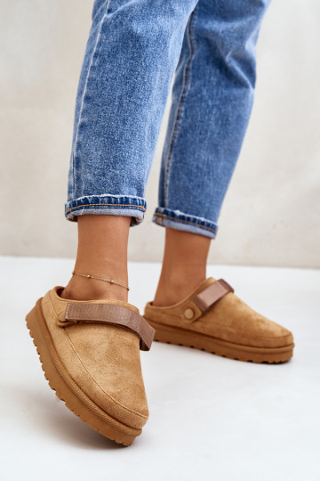 Women's Slippers Insulated With Fur On Platform Camel Azida 2