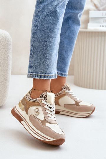 copy of Beige Platform Women's Sneakers Debizia