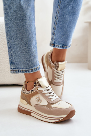 copy of Beige Platform Women's Sneakers Debizia 2