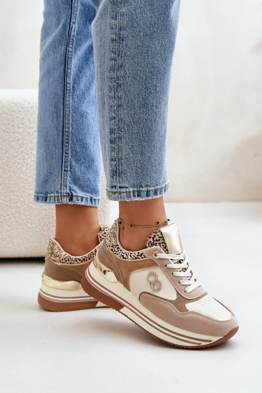 Beige Platform Women's Sneakers Debizia Beige Platform Women's Sneakers Debizia