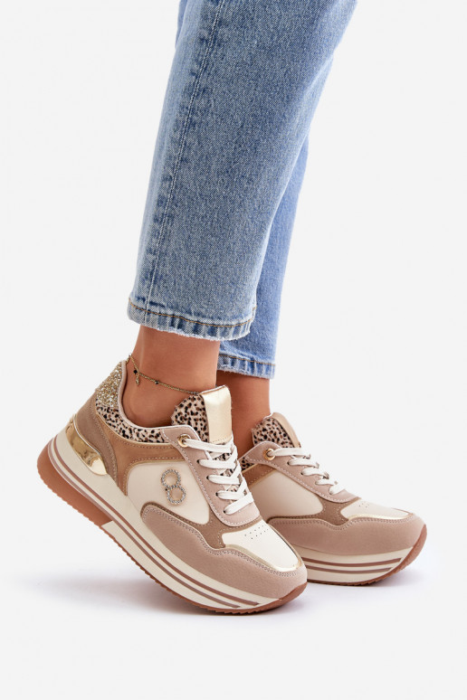 Beige Platform Women's Sneakers Debizia Beige Platform Women's Sneakers Debizia