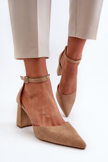 copy of High Heel Pumps With Pointed Toes Beige Eco Suede Halene