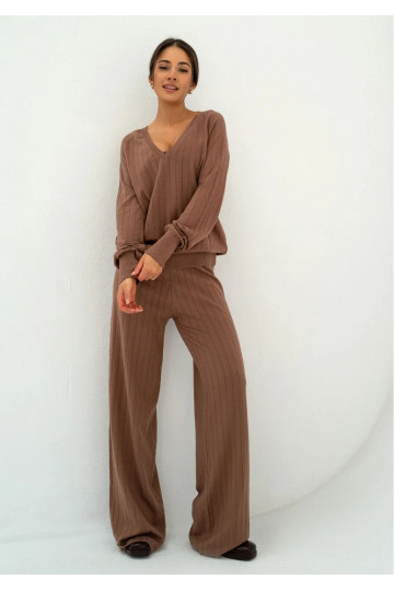 Akari - Cocoa brown knitted... 2