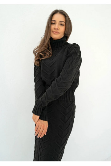 Roxen - Black knitted polo... 2