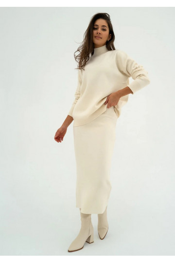Malte - Ecru knitted midi... 2