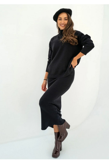 Malte - Black knitted polo... 2