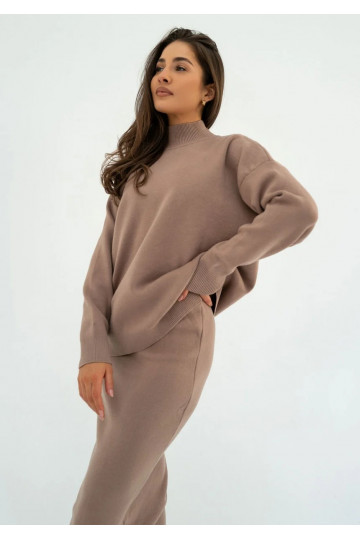 Malte - Taupe knitted polo... 2