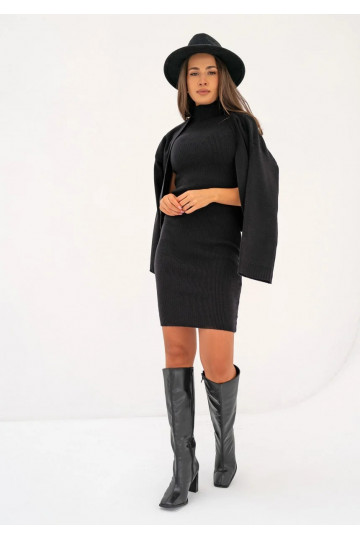 Kelie - Black knitted cardigan