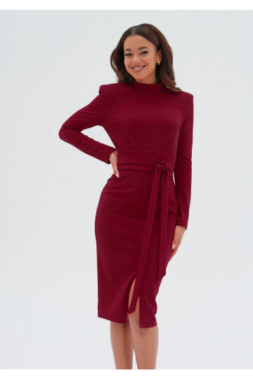 Lucia - Claret midi dress