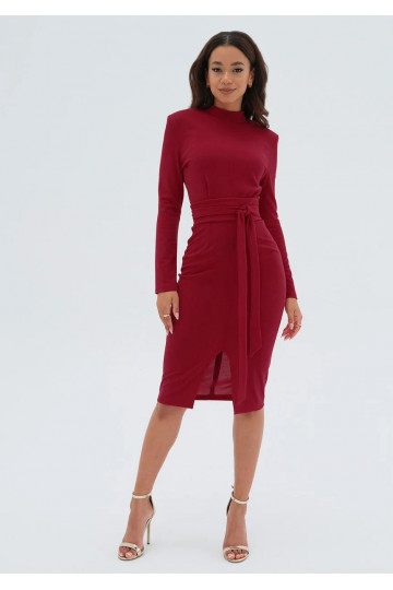 Lucia - Claret midi dress 2