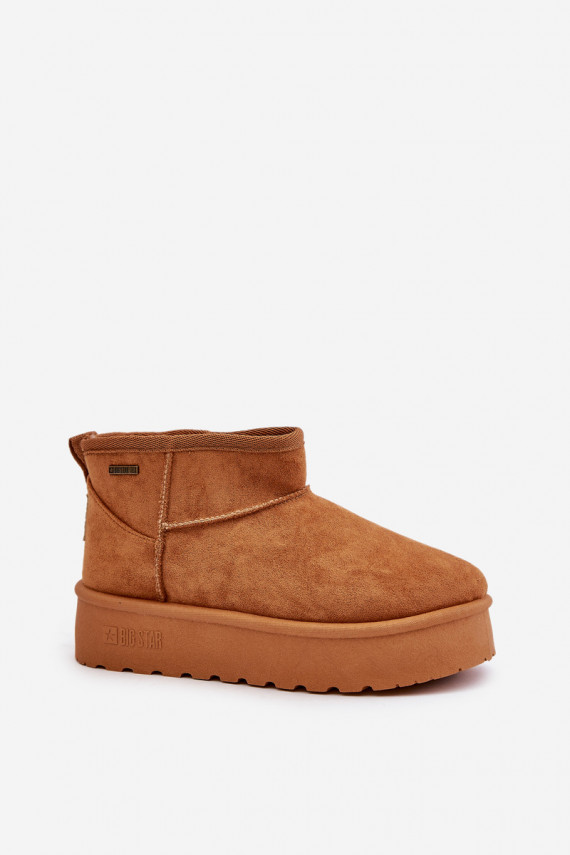 Low Snow Boots On Platform Big Star Camel