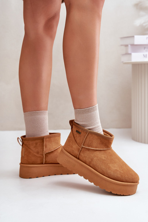 Low Snow Boots On Platform Big Star Camel