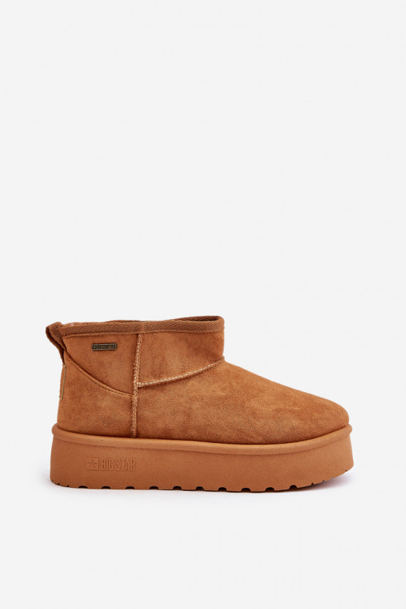 Low Snow Boots On Platform Big Star Camel