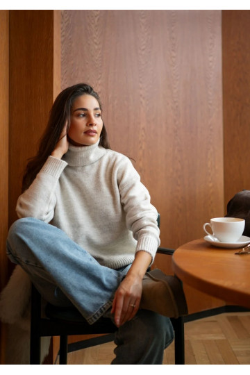 Jesse - Loose melange beige...