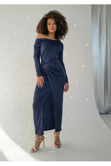 Aisha - Navy blue maxi...