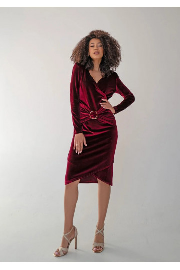 Ella - Claret velvet midi... 2