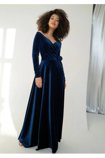 Rosey Velvet - Navy blue...