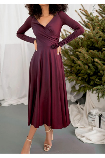 Rosey - Navy blue midi dress 2