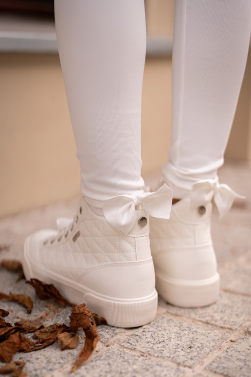 Warmed Women's Sneakers With Stitches White Big Star OO274A479 Warmed Women's Sneakers With Stitches White Big Star OO274A479